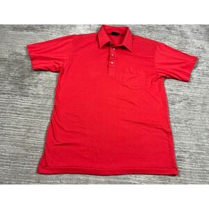 Chip Beck Polo Shirt Mens Large Red Vintage Short Sleeve Pocket Classic Golf‎